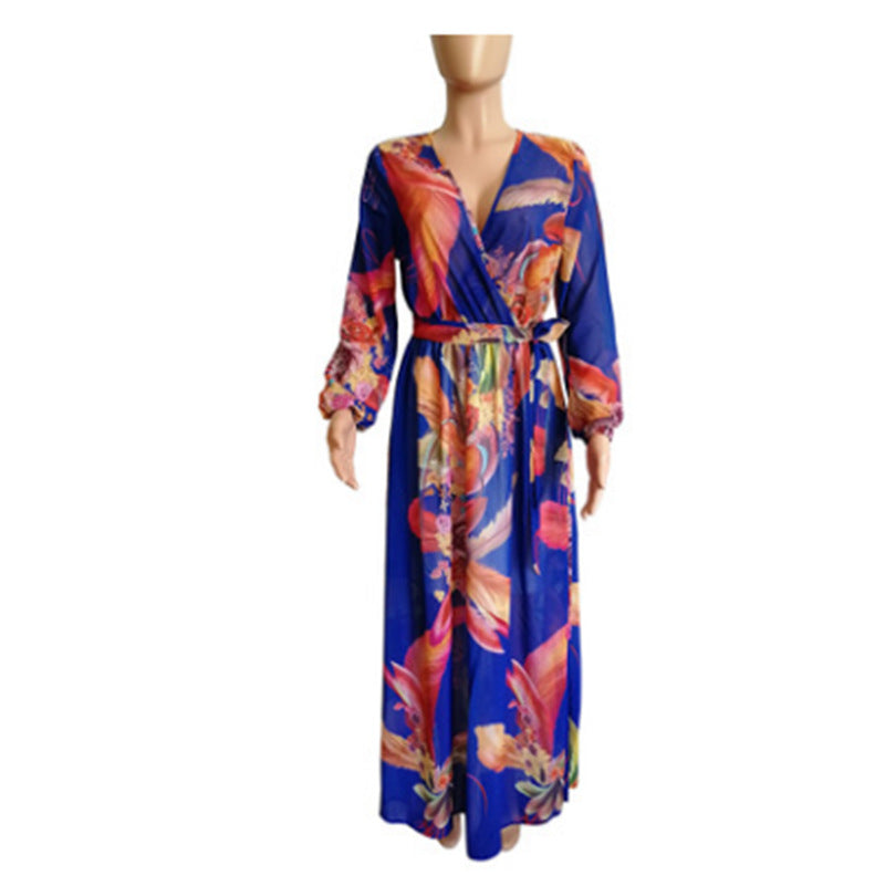 Printed Long-Sleeve Maxi Dress – God’s Daughters