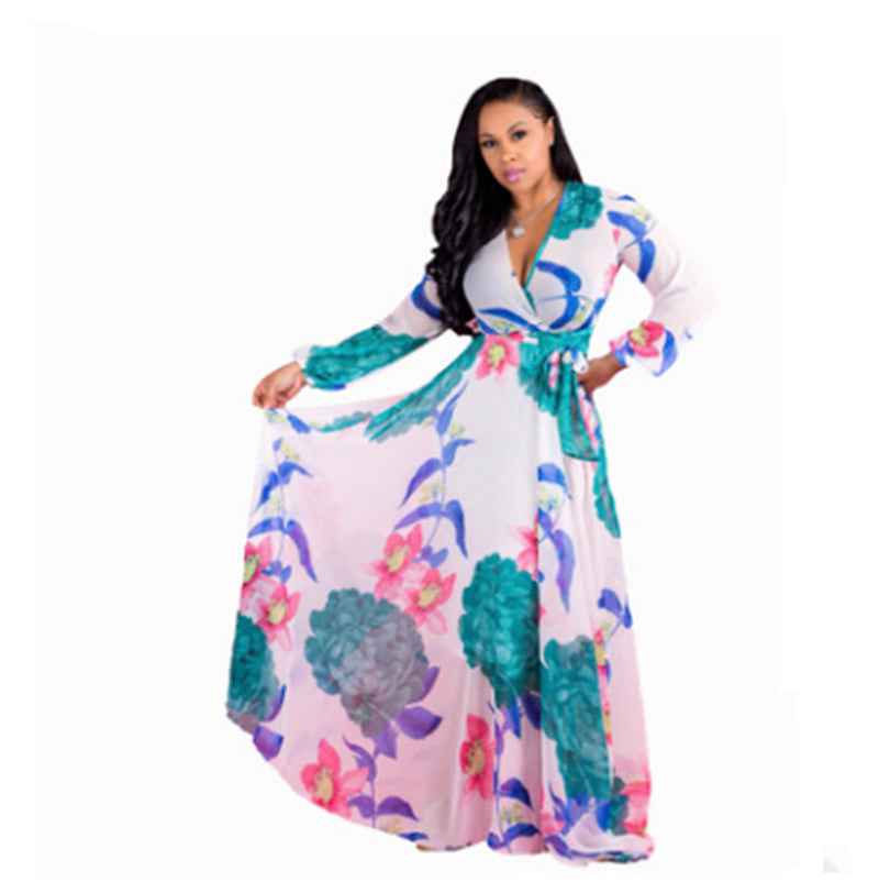 Printed Long-Sleeve Maxi Dress – God’s Daughters