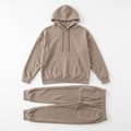 Modest women's winter jogging suit in warm neutral fleece